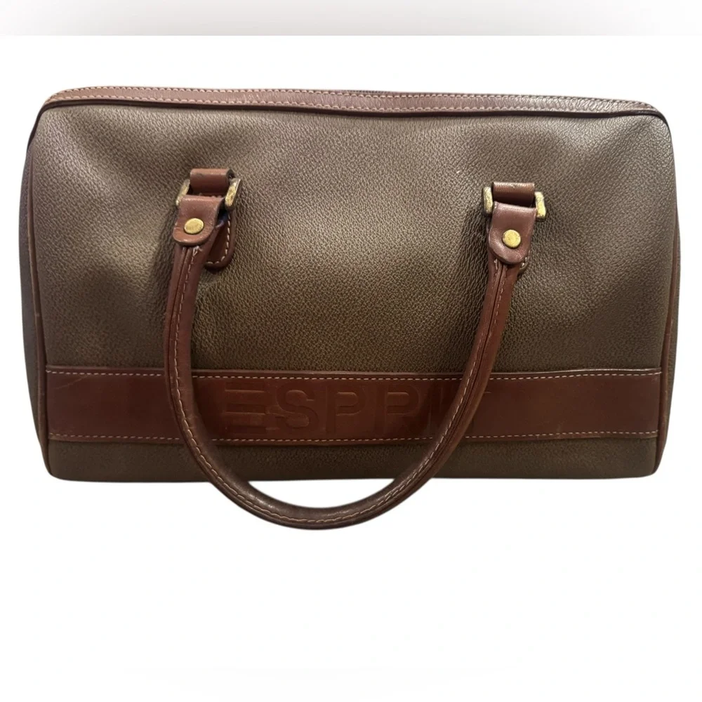 Esprit Tan and Brown Canvas Bag